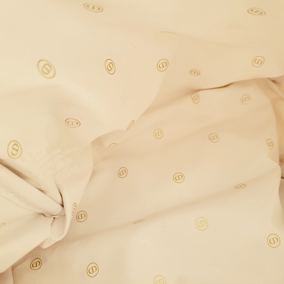 Christian Dior CD white glitter cosmetic pouch/clutch/bag large size rare Nwot - Picture 10 of 13